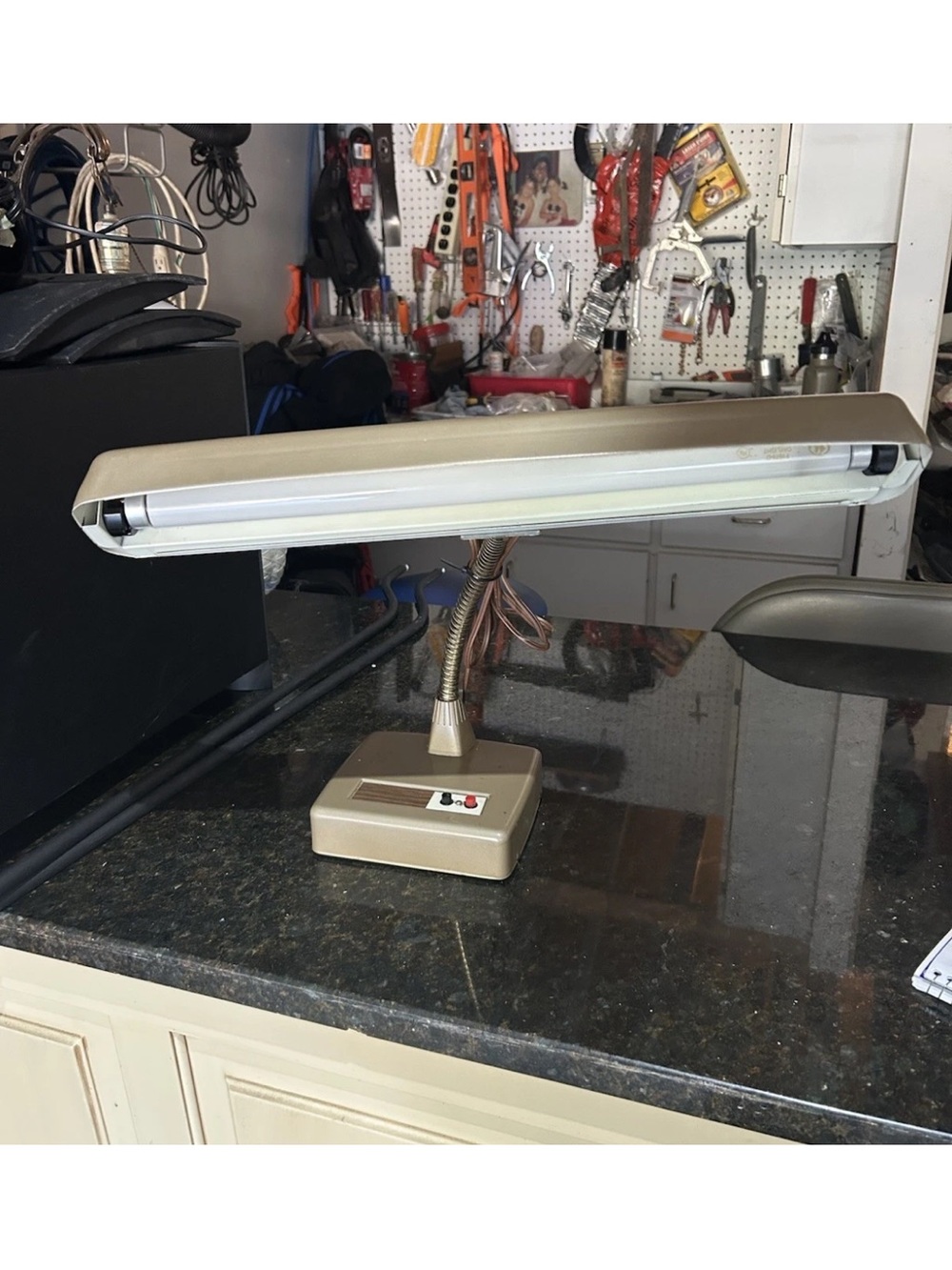 VTG Marks Deluxe MCM Gooseneck Metal Desk Lamp Industrial Drafting Light Tested
